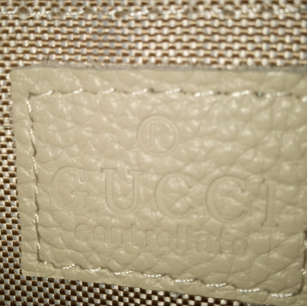 New Gucci FLORENCE Cream and Brown Tote Bag LEATHER - Picture 10 of 15